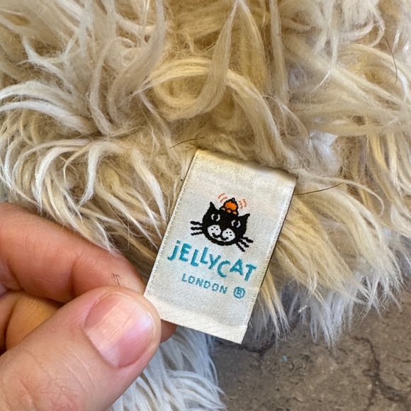 Jellycat Beige Fluffy Llama Dog Toy - Picture 2 of 2